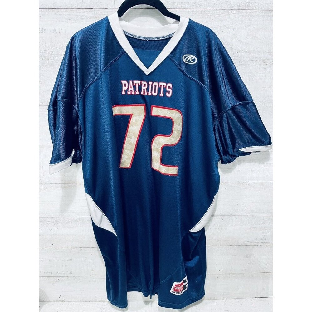 Vintage New England Patriots Jersey Pro Cut Number 72 Camouflage Blank XXL 2XL